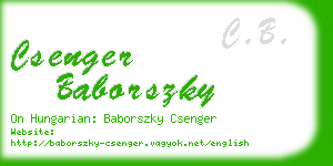 csenger baborszky business card